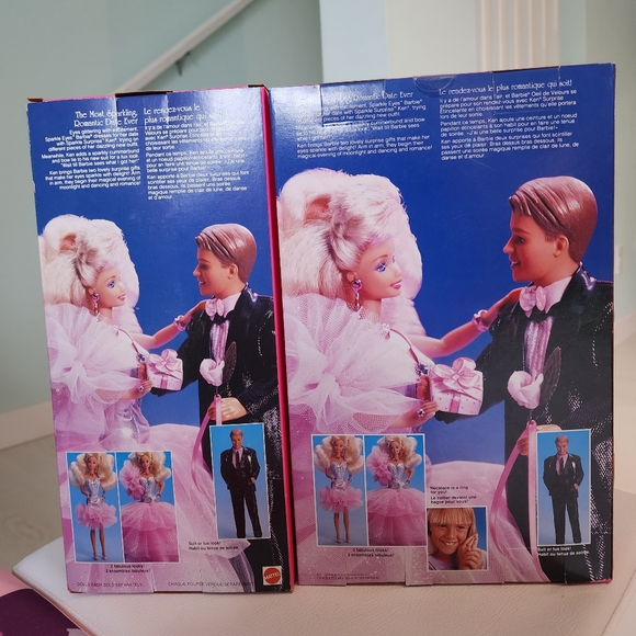 Set of 2: Barbie and Ken Sparkle Eyes, 1991, Barbie Slarkle Eyes, Ken, Doll - Picture 8 of 10